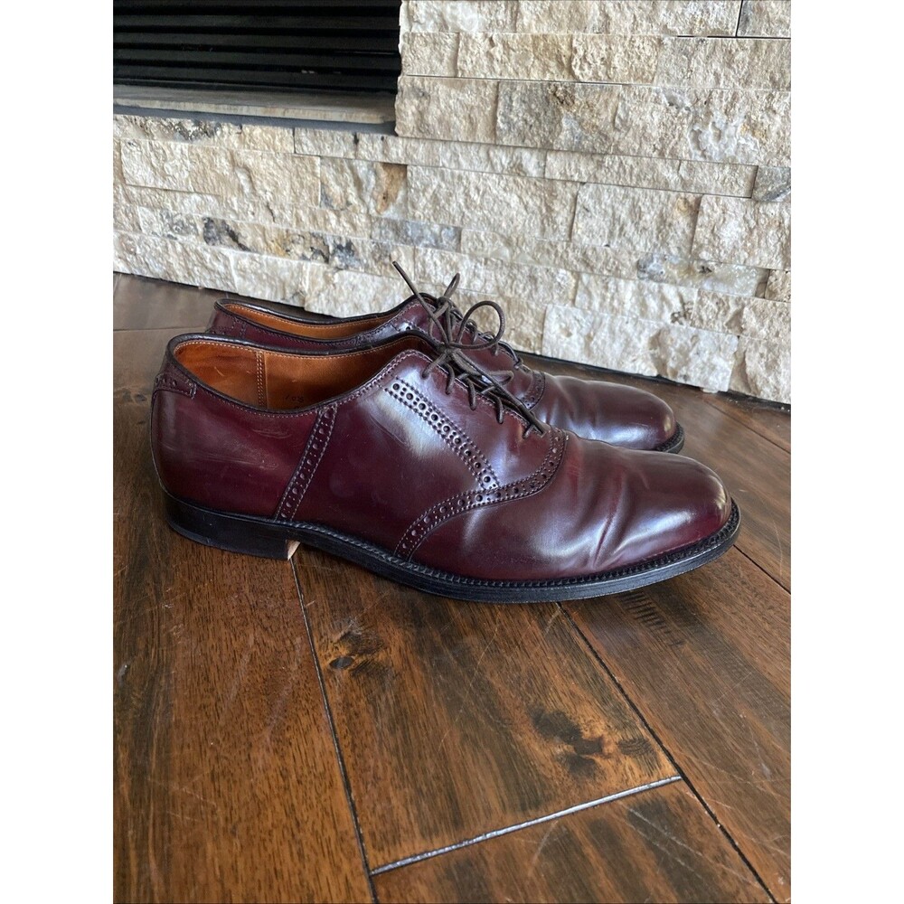 Alden 994 Saddle Bal Oxford Shell Cordovan Cherry Brown 10.5 C E *replaced heel